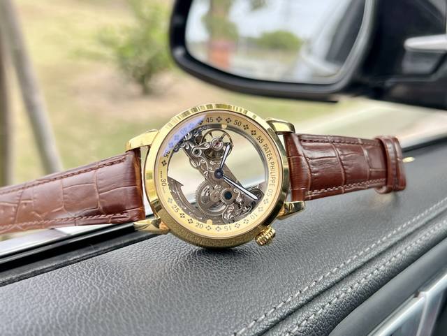 同价 百达翡丽- Patekphilippe精品男士腕表全新镂空设计 技艺精湛 独具匠心 尊贵大气 绅士风范 采用全自动机械机芯 顶级316精钢表壳 矿物质超强